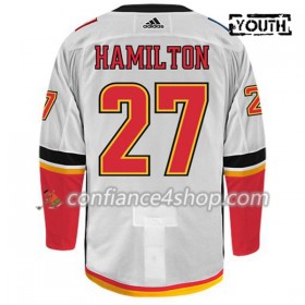 Adidas Maillot de Hockey Calgary Flames DOUGIE HAMILTON 27 Blanc Authentic - Enfant